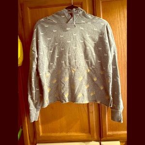 Gray sweater pullover hoodie